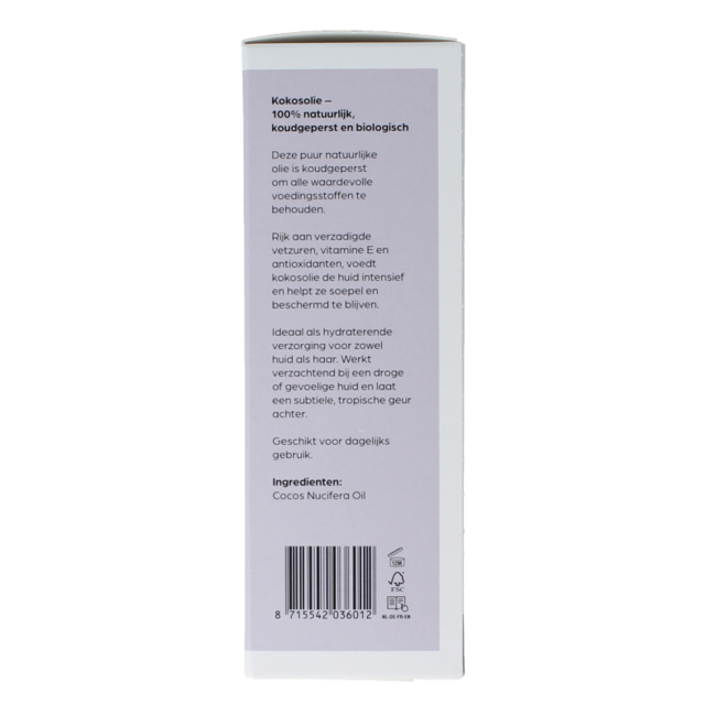 Aceite de coco base prensado en frío bio botella de cristal 100 ml