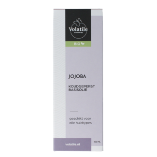 Volatile Jojoba cold-pressed base oil organic glass bottle 100 Millilitres