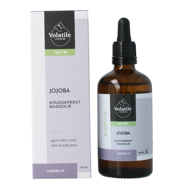 Huile de base de jojoba pressée à froid bio flacon en verre 100 millilitres