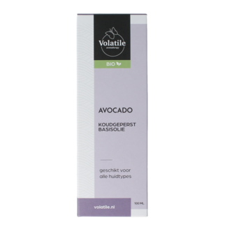 Volatile Avocado cold-pressed base oil organic glass bottle 100 Millilitres
