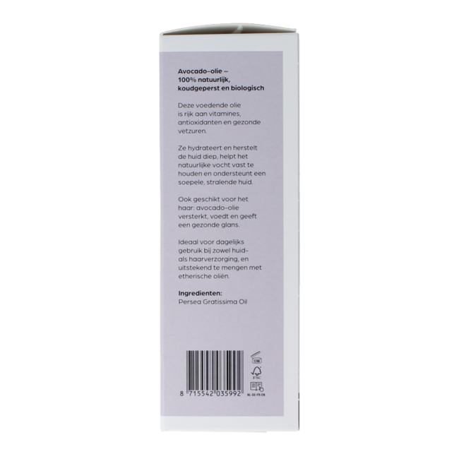 Aceite de aguacate base prensado en frío bio frasco de vidrio 100 ml