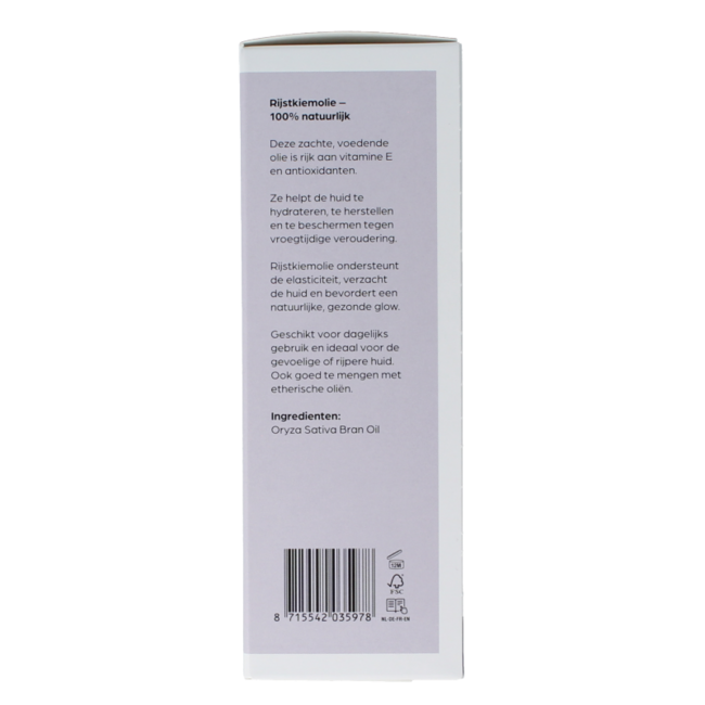 Rijstkiem basisolie glazen fles 100 Milliliter