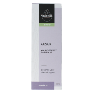 Volatile Olio Base di Argan Biologico Pressato a Freddo in Bottiglia di Vetro 100 Millilitri