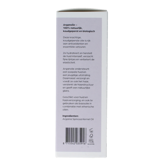 Huile d'argan de base pressée à froid bio flacon en verre 100 ml