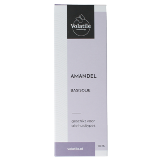 Volatile Huile de base d'amande flacon en verre 100 ml