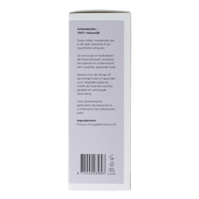 Aceite de almendras base en frasco de vidrio 100 ml