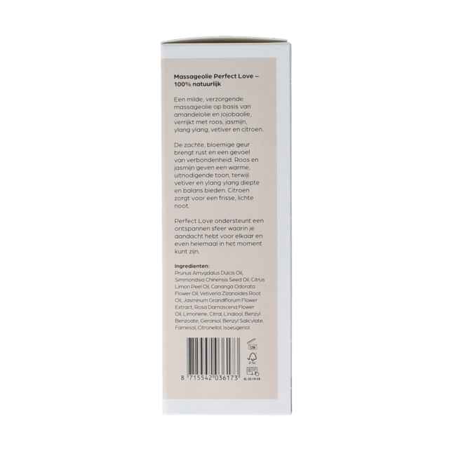 Massageolie perfect love glas met pomp 100 Milliliter