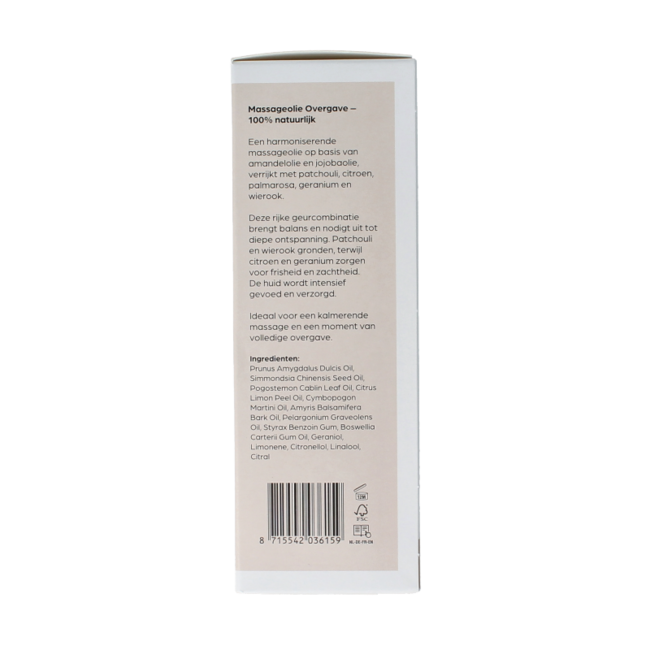 Aceite de masaje Entrega en frasco de cristal con dosificador 100 ml