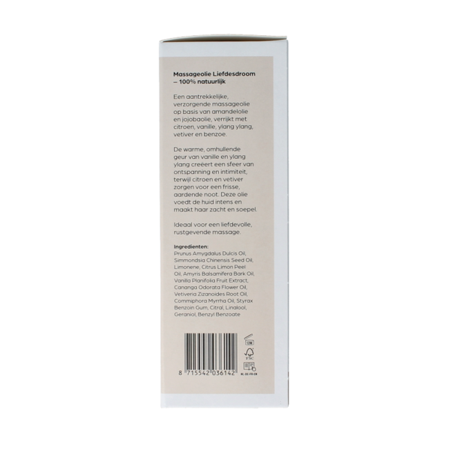 Massage oil love dream glass with pump 100 Millilitres