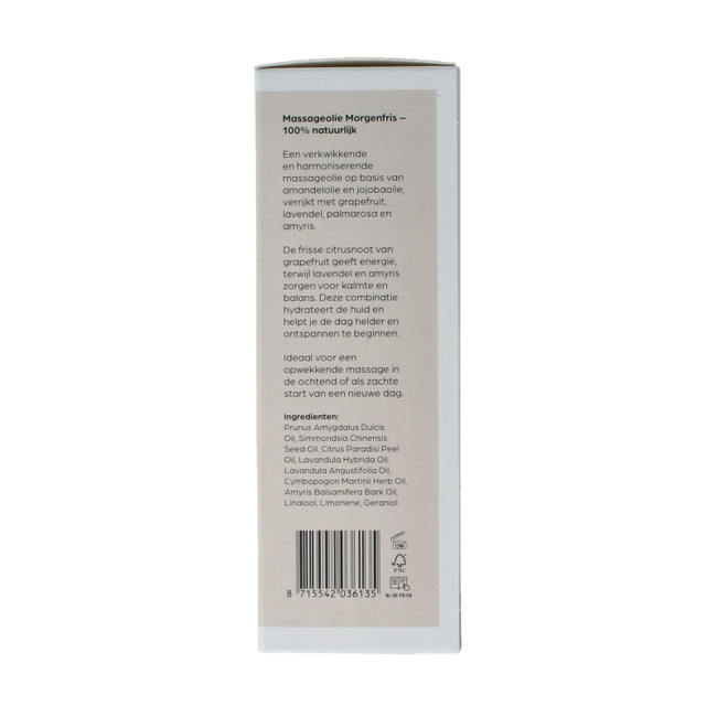 Morning Fresh massage oil glass with pump 100ml