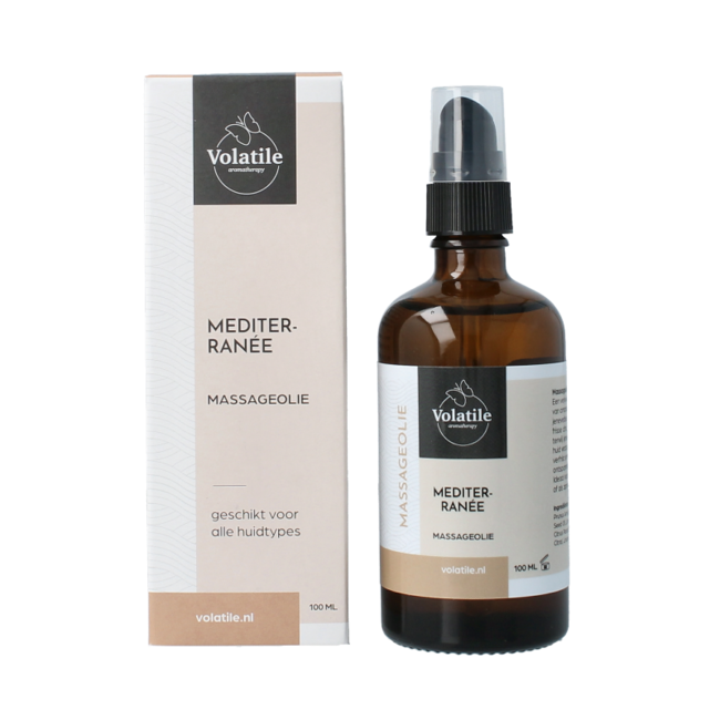 Massageöl Mediterranee Glas mit Pumpe 100 ml