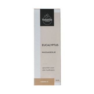 Volatile Massage oil eucalyptus glass with pump 100 Millilitres