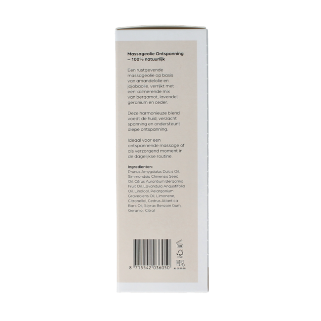 Relaxation massage oil glass with pump 100 Millilitres