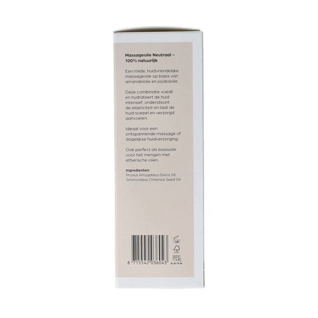 Huile de massage neutre flacon verre avec pompe 100 ml