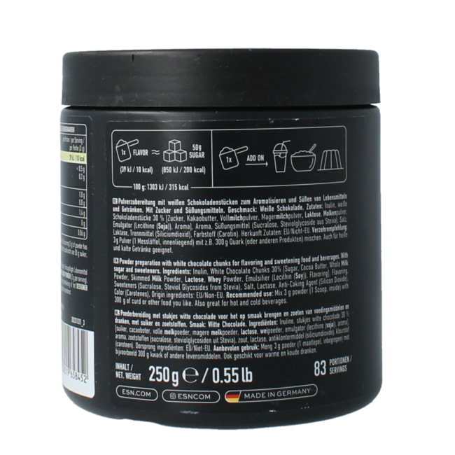 Flavn tasty white chocolate 250 Gram