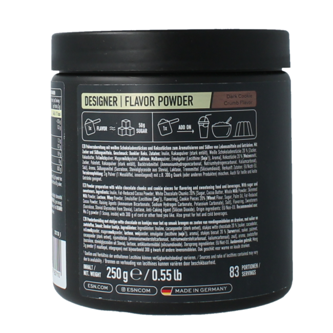 Flavn tasty dark cookie crumble 250 Gramm