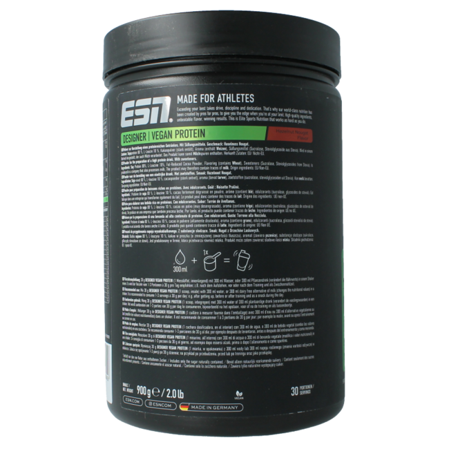 Wegańskie białko designer protein orzech laskowy nugat 900 Gram