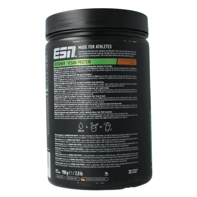 Vegan designer protein cinnamon cereal 900 Gram