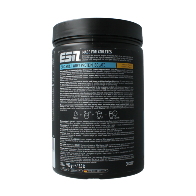 Isoclear whey isolate mangue pêche thé glacé 908 grammes