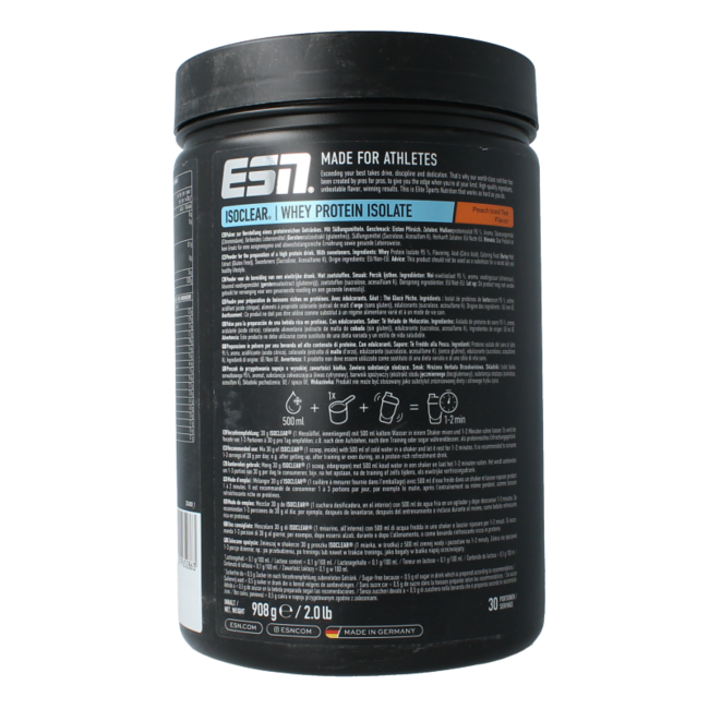 Isoclear whey isolate thé glacé pêche 908 grammes