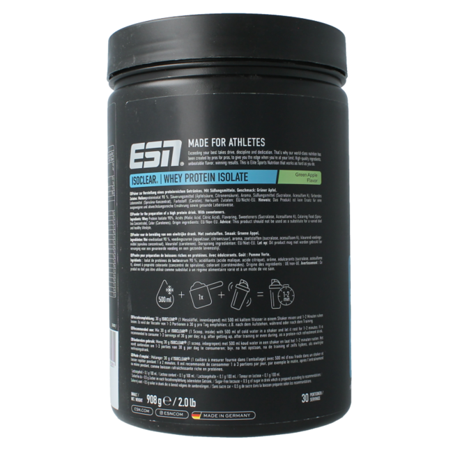 Isoclear whey isolate sabor manzana verde 908 g