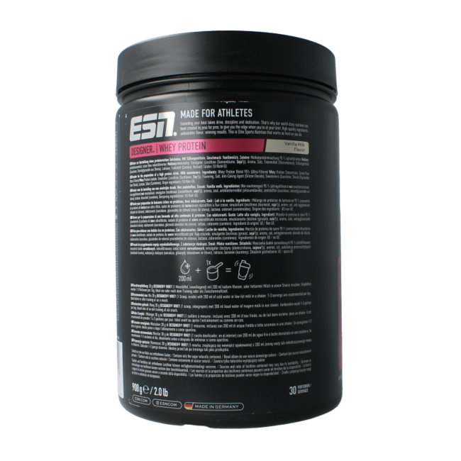 Designer whey vanilla milk 908 grammes
