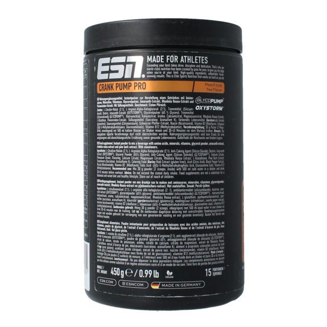 Crank Pump Pro Peach Iced Tea 450g