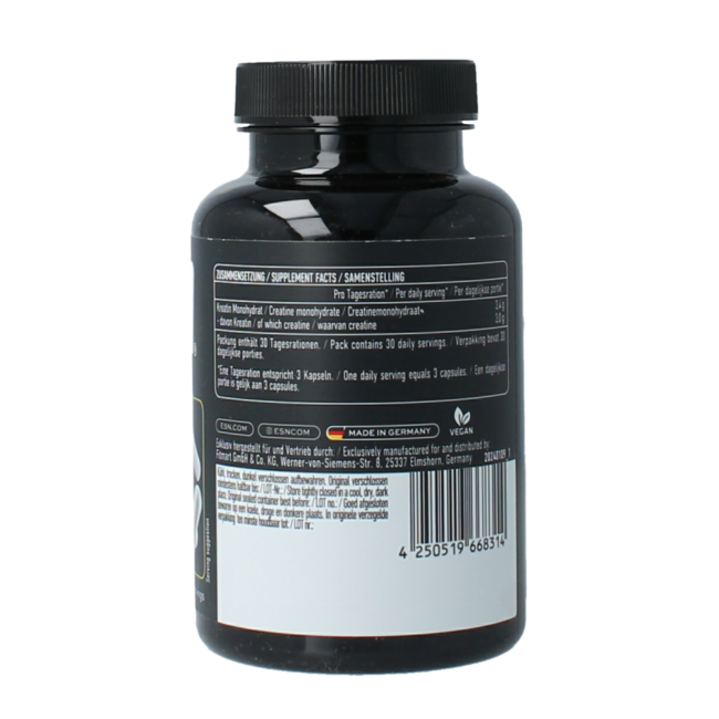 Créatine monohydrate ultrapure 90 Capsules