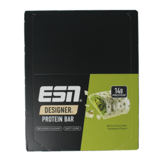 ESN Barre chocolat blanc pistache 45 g 12 pièces