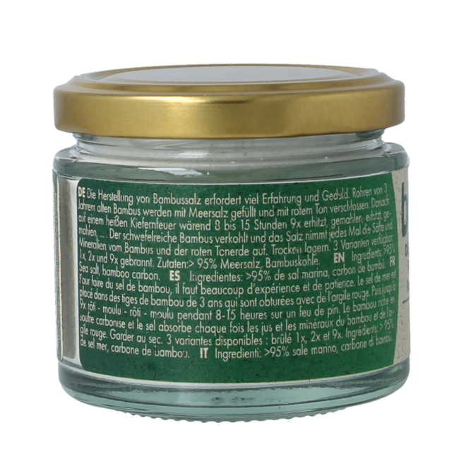 Bambu Salz Sal de bambú fina 2x tostada 150 Gramos