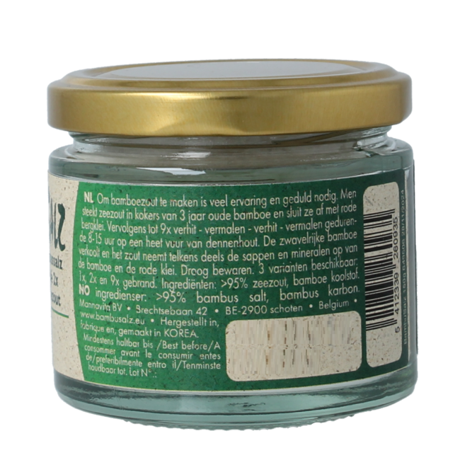 Bambu Salz Sal de bambú fina 2x tostada 150 Gramos