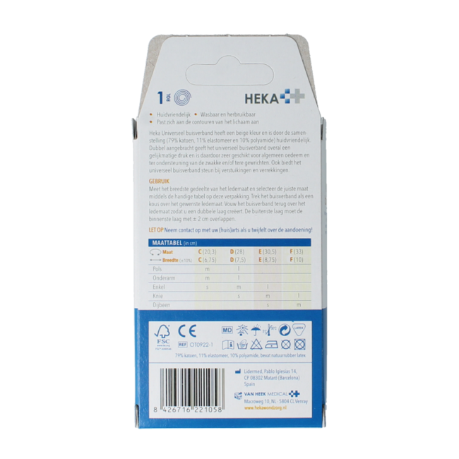 Heka Grip compress beige E 1 Stuks