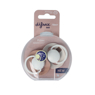 Difrax Ciuccio dinamico luminoso 18+ mesi avorio/blush 2 Pezzi