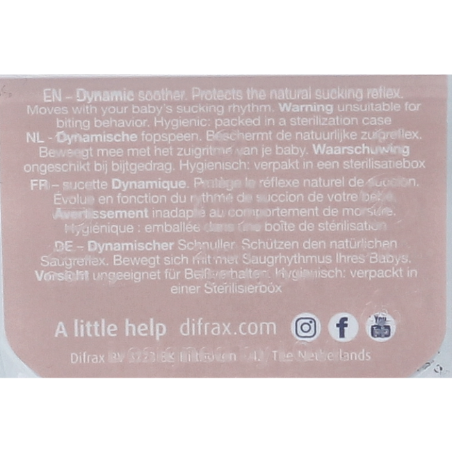 Sucette luminescente dynamique 18+ mois ivoire/blush 2 Pièces