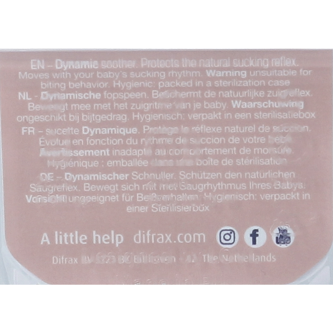 Chupete glow dynamic 6-18 meses marfil/rubor 2 unidades