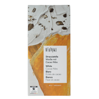 Vivani Chocolate blanco stracciatella bio 80 Gramos