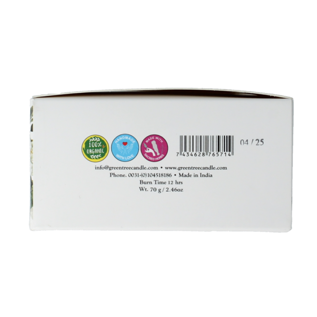 Green Tree Duftkerze Edelstein Spirituelle Balance Jasmin 70 Gramm