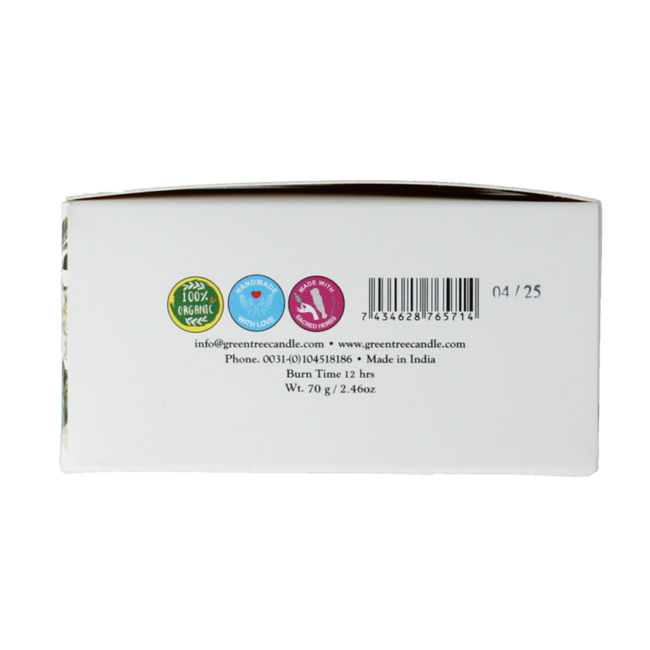 Green Tree Geurkaars edelsteen spiritueel balans jasmijn 70 Gram