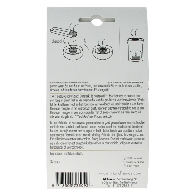 Jiri & Friends Resin Incense Sandalwood Powder 30g