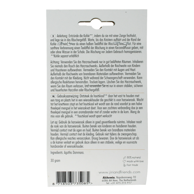 Jiri & Friends Copal Resin Incense 30 Grams