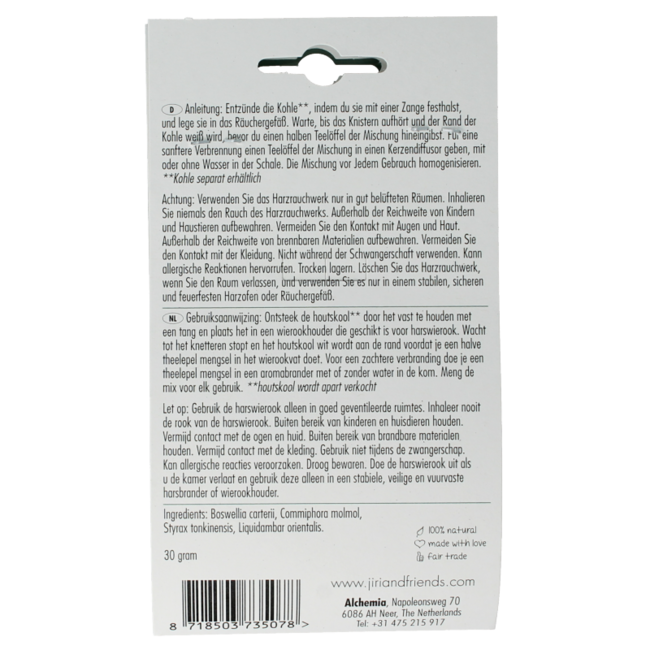 Jiri & Friends Royal Incense Resin 30 Grams