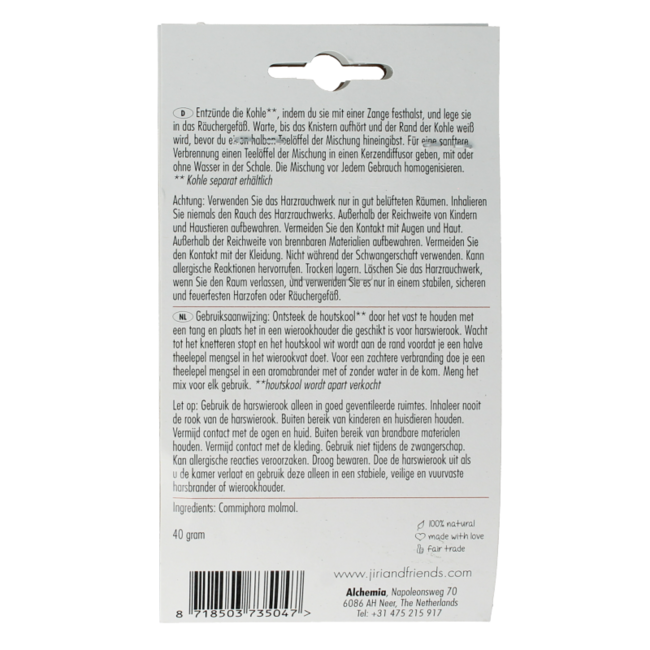 Jiri & Friends Somali Myrrh Resin Incense 40g