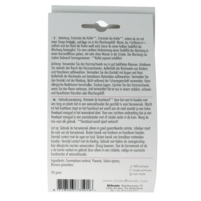 Jiri & Friends Graceful Resin Incense 30g