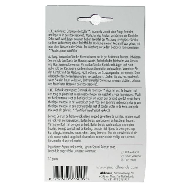 Jiri & Friends Resin Incense Courage 30g