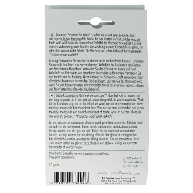 Jiri & Friends Resin Incense Deep Sense 30g