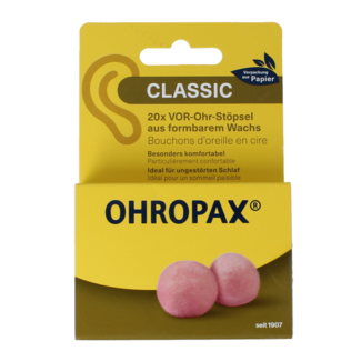 Ohropax Bouchons d'oreilles Classic 20 pièces