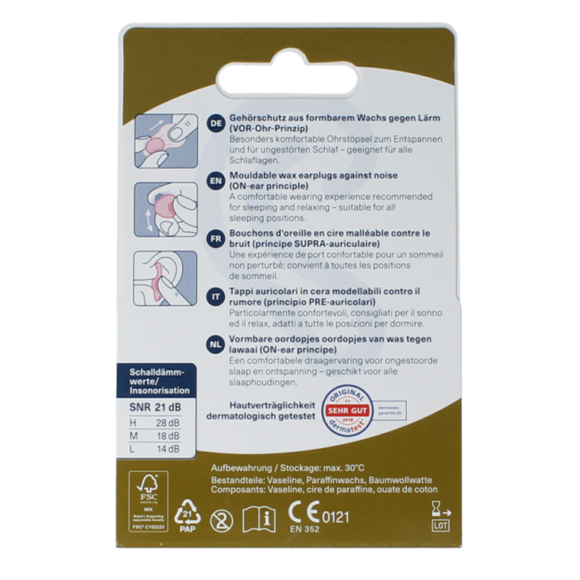 Tappi per le orecchie Classic 20 Pezzi