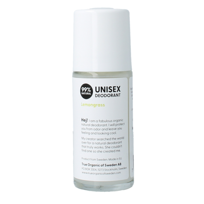 Déodorant True Organic Undercover Agent citronnelle 50 ml
