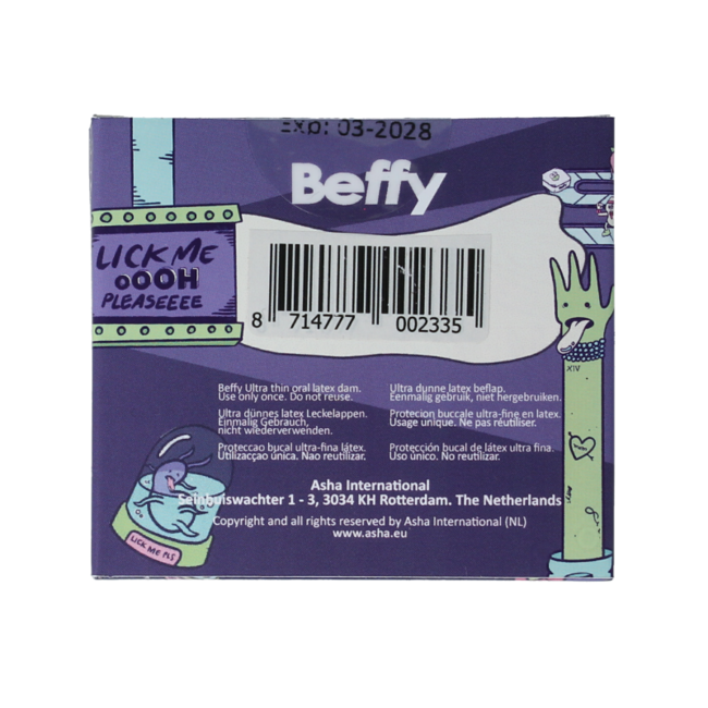 Beffy Dental Dams 4 no aroma 4 Pieces