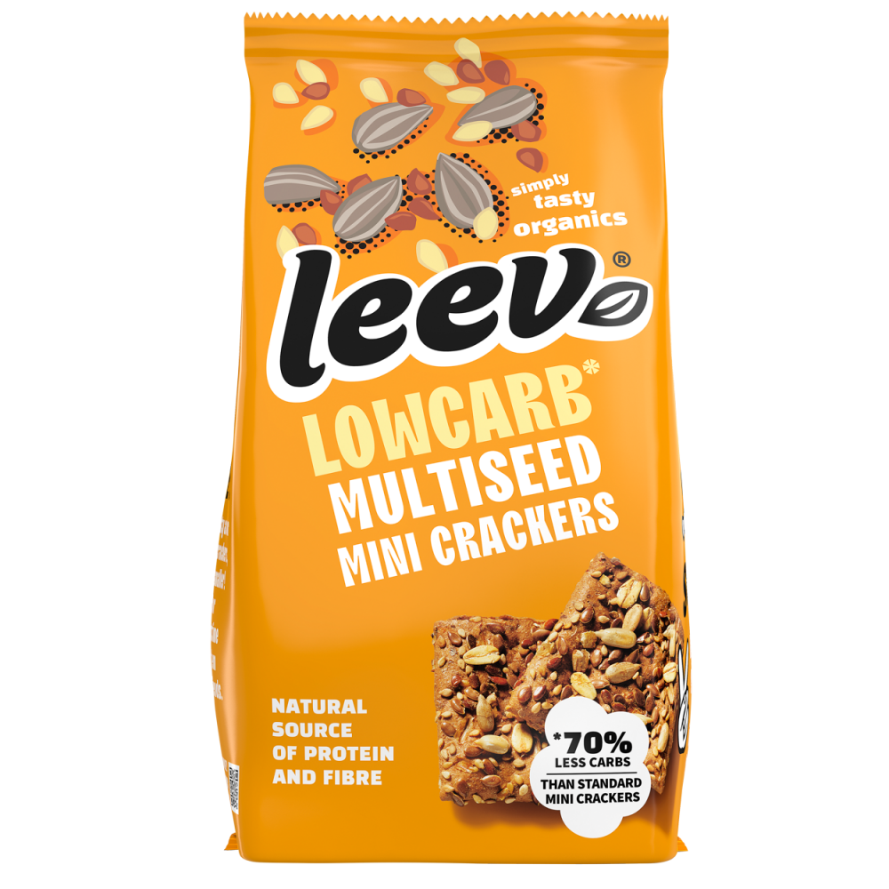 Leev Mini cracker Leev Lowcarb ai semi misti bio 85 Grammi